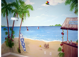 Tropical Beach -Children's Mural