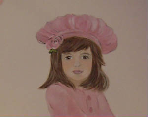 Vintage Little Girl Mural