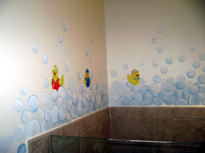 Bubble Bath Children's  Mural