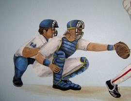 Baseball mural