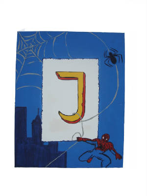 Spiderman Canvas Nursery Letters