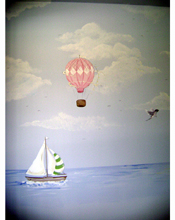 Hot Air Balloon ,Sail Boat Mural