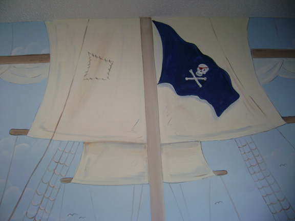 Pirate ship  mural