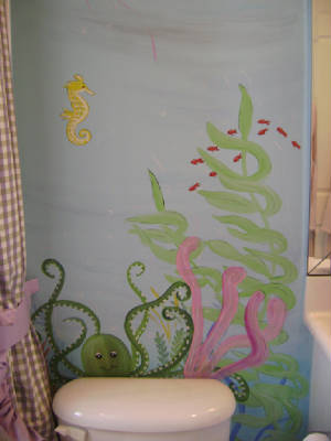 Coral Reef Mural - Children's mural- Bathroom