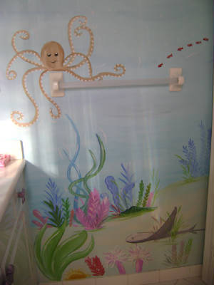 Coral Reef Mural - Children's mural-Bathroom