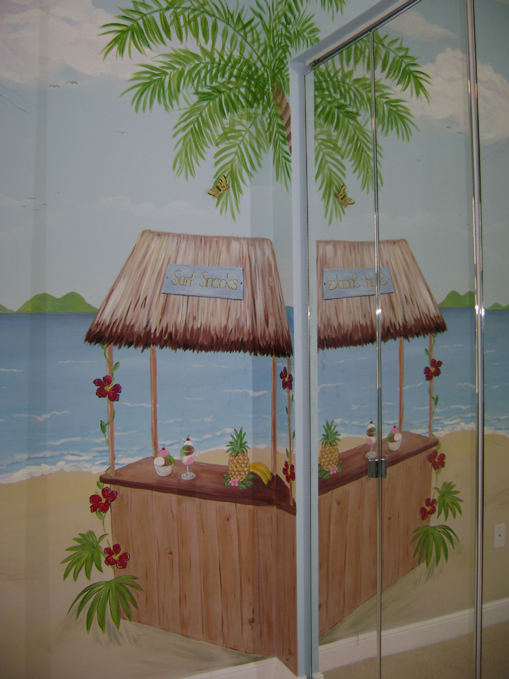 Tropical Beach Kids Mural-South Florida
