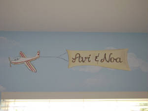 Children's Beach Mural in progress 