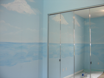 Children's Beach Mural in progress -day one