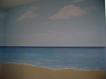 Children's Beach Mural in progress -day two