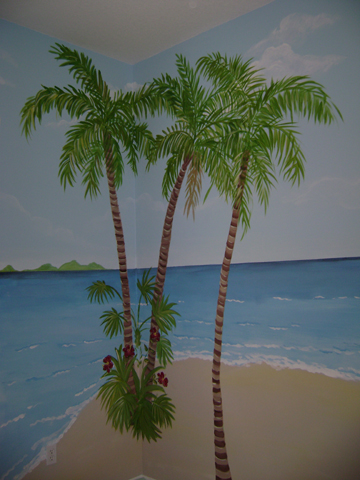 Children's Beach Mural in progress -day two