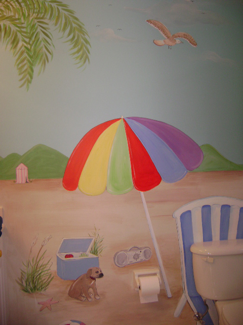 Tropical Beach Children's Mural- South Florida