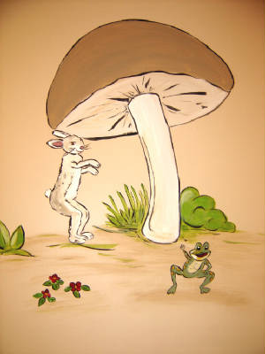 Bunny and Frog Mural