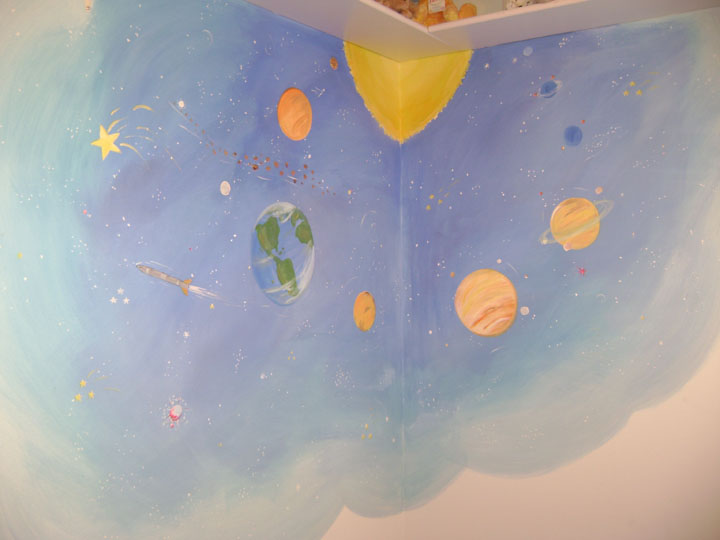 Space Mural for kids