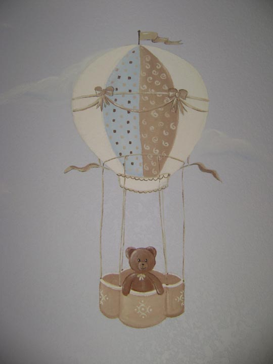 Hot air balloon / Teddy bear mural