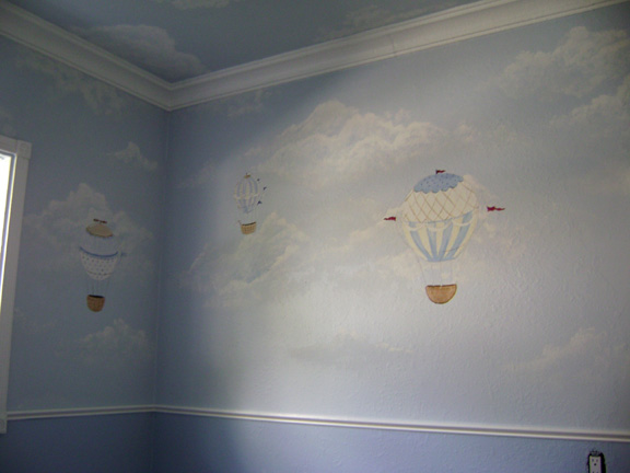 Hot air balloon mural